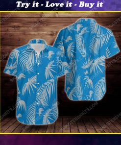 Tropical summer detroit lions short sleeve hawaiian shirt