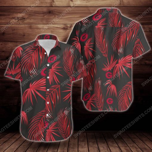 Tropical summer georgia bulldogs short sleeve hawaiian shirt 2