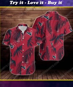 Tropical summer houston texans short sleeve hawaiian shirt