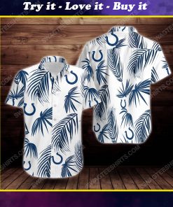Tropical summer indianapolis colts short sleeve hawaiian shirt