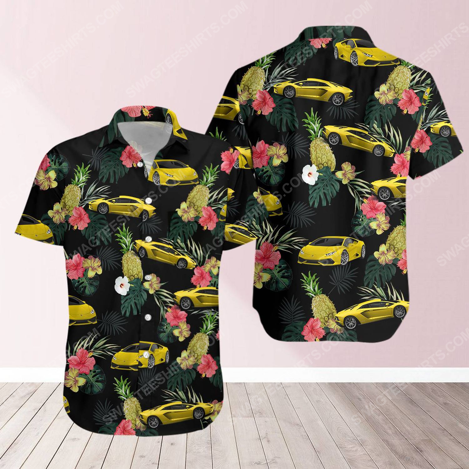 Tropical summer lamborghini short sleeve hawaiian shirt 2 - Copy