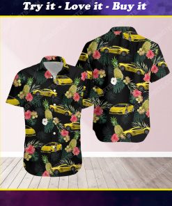 Tropical summer lamborghini short sleeve hawaiian shirt