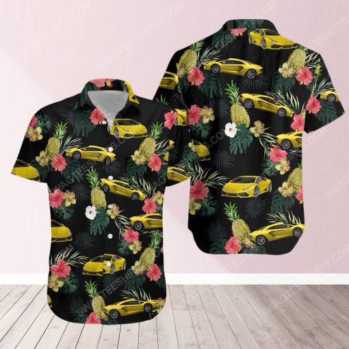 Tropical summer lamborghini short sleeve hawaiian shirt 3