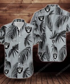 Tropical summer las vegas raiders short sleeve hawaiian shirt 2