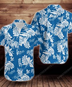 Tropical summer los angeles dodgers short sleeve hawaiian shirt 2
