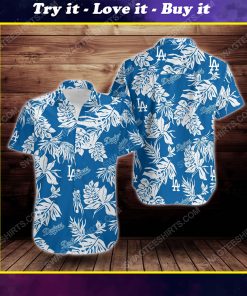 Tropical summer los angeles dodgers short sleeve hawaiian shirt