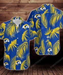 Tropical summer los angeles rams short sleeve hawaiian shirt 2