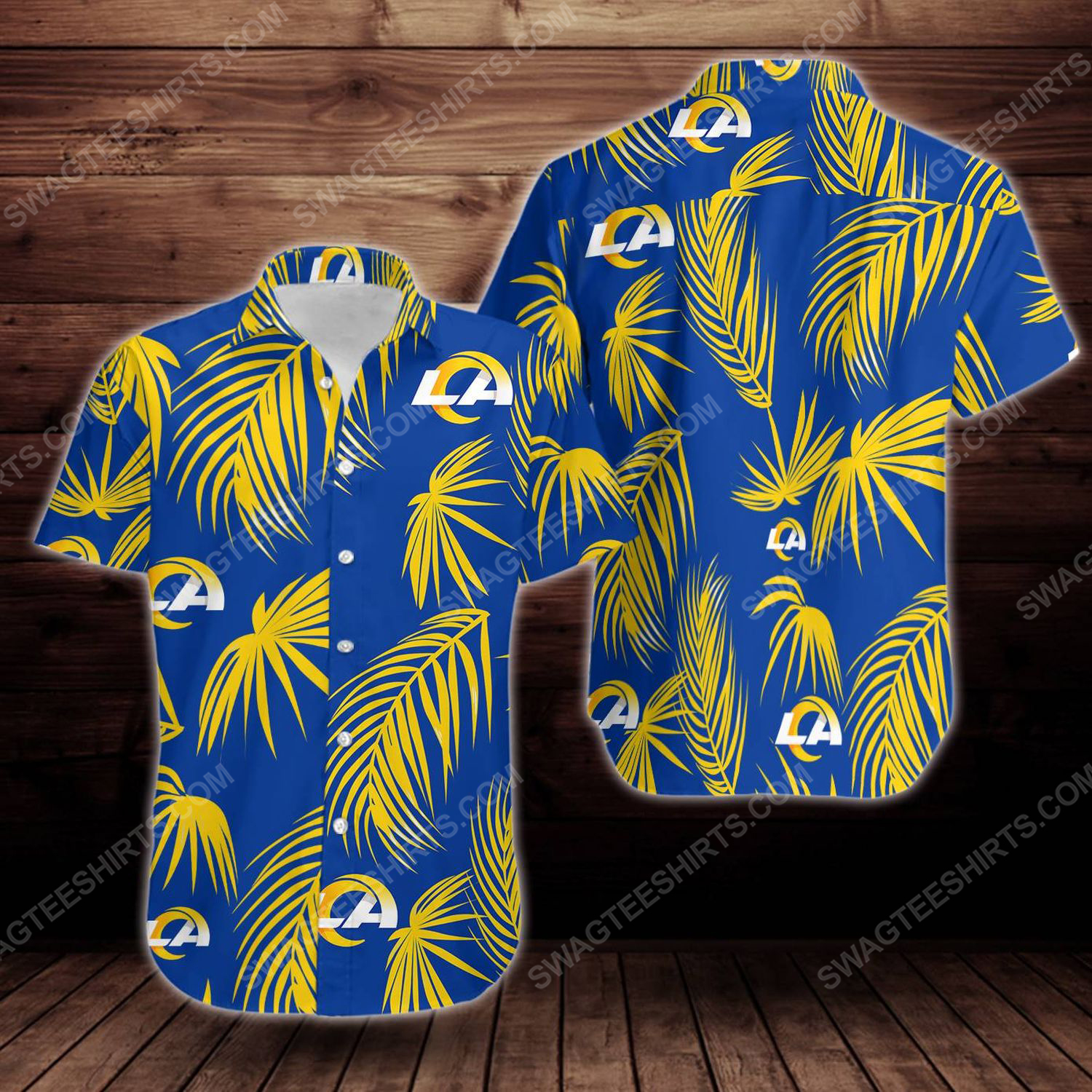 Tropical summer los angeles rams short sleeve hawaiian shirt 2 - Copy