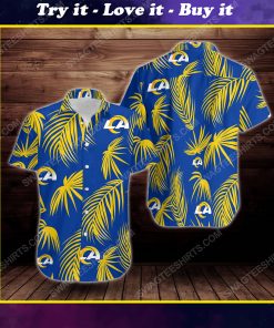 Tropical summer los angeles rams short sleeve hawaiian shirt