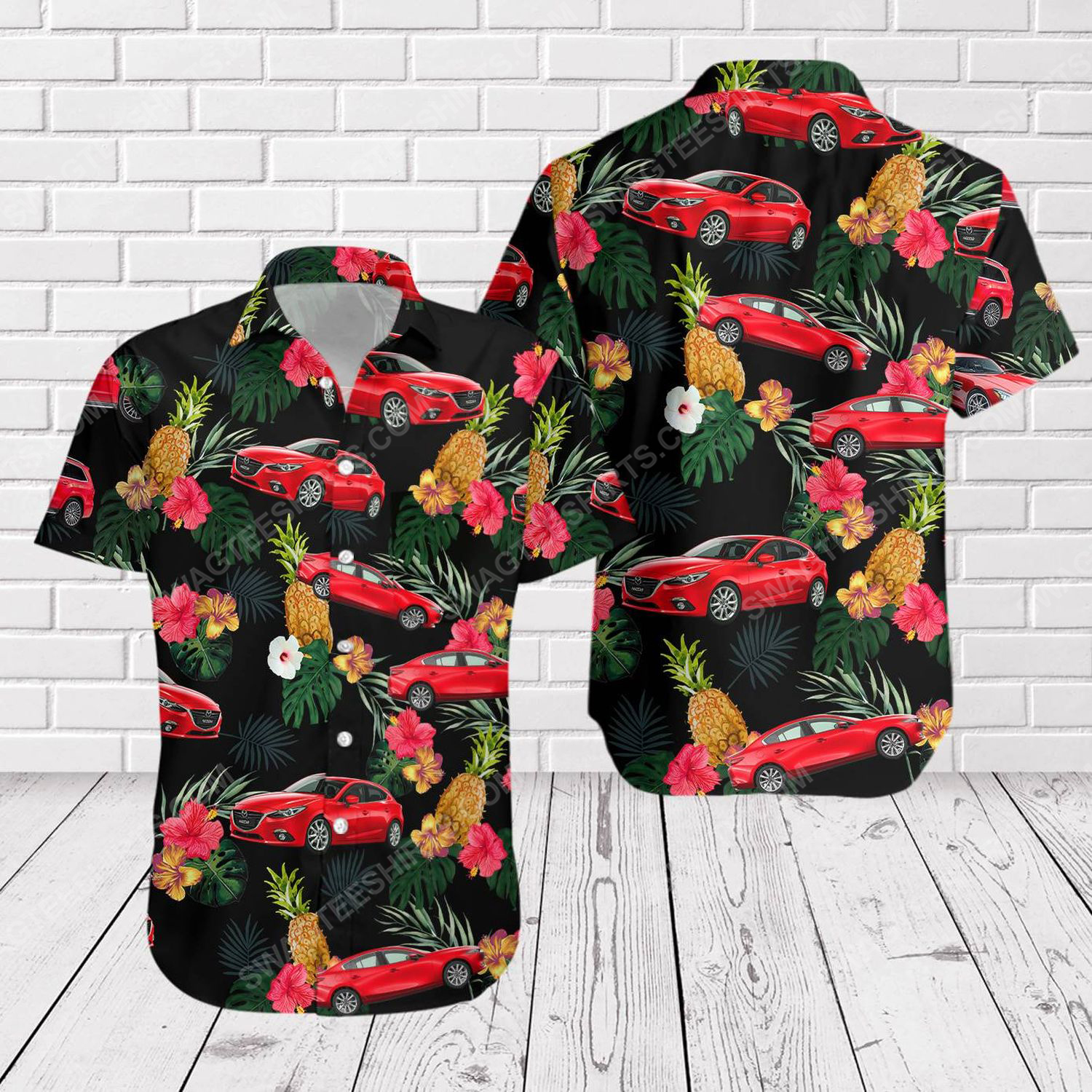 Tropical summer mazda short sleeve hawaiian shirt 2 - Copy