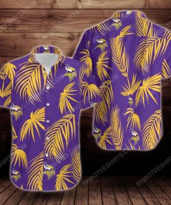 Tropical summer minnesota vikings short sleeve hawaiian shirt 3