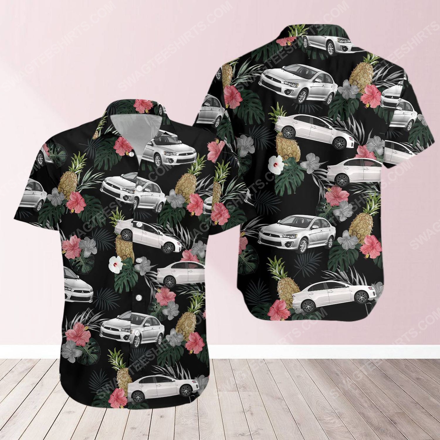 Tropical summer mitsubishi car short sleeve hawaiian shirt 2 - Copy