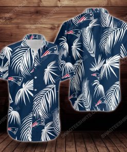 Tropical summer new england patriots short sleeve hawaiian shirt 2