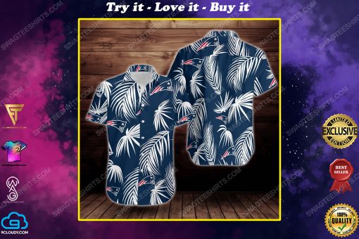 Tropical summer new england patriots short sleeve hawaiian shirt