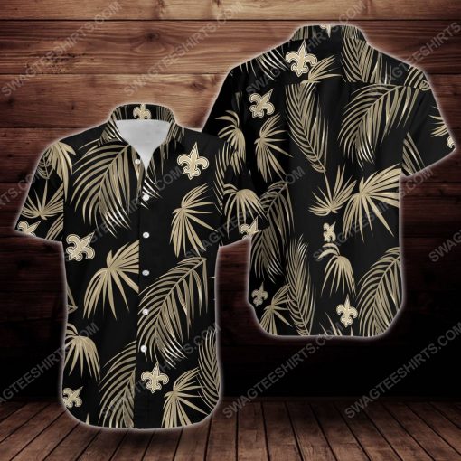 Tropical summer new orleans saints short sleeve hawaiian shirt 2