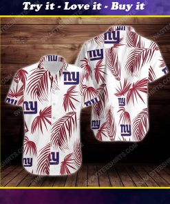 Tropical summer new york giants short sleeve hawaiian shirt