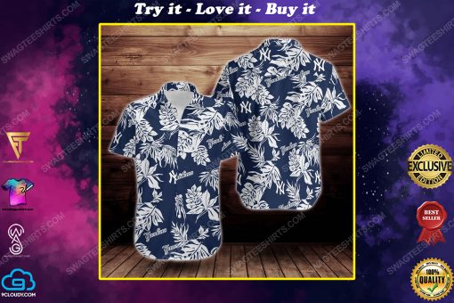 Tropical summer new york yankees short sleeve hawaiian shirt