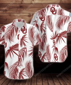 Tropical summer oklahoma sooners short sleeve hawaiian shirt 2