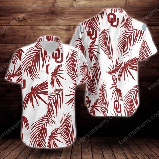 Tropical summer oklahoma sooners short sleeve hawaiian shirt 2