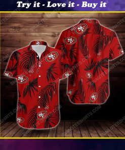 Tropical summer san francisco 49ers short sleeve hawaiian shirt