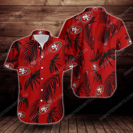 Tropical summer san francisco 49ers short sleeve hawaiian shirt 3