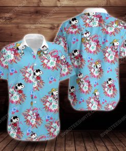 Tropical summer snoopy short sleeve hawaiian shirt 3