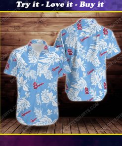 Tropical summer st louis cardinals short sleeve hawaiian shirt