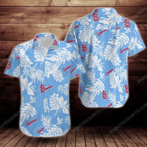 Tropical summer st louis cardinals short sleeve hawaiian shirt 3