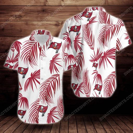 Tropical summer tampa bay buccaneers short sleeve hawaiian shirt 2