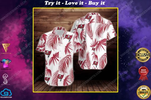 Tropical summer tampa bay buccaneers short sleeve hawaiian shirt