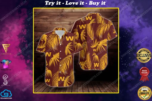 Tropical summer washington football team short sleeve hawaiian shirt
