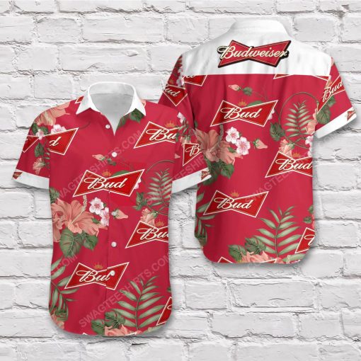 Tropical vibe budweiser beer short sleeve hawaiian shirt 3 - Copy