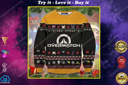 Ultimate overwatch full printing ugly christmas sweater