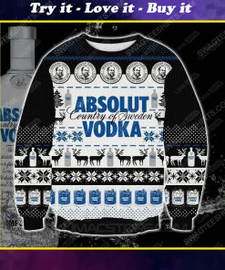 Absolut vodka country of sweden ugly christmas sweater 1