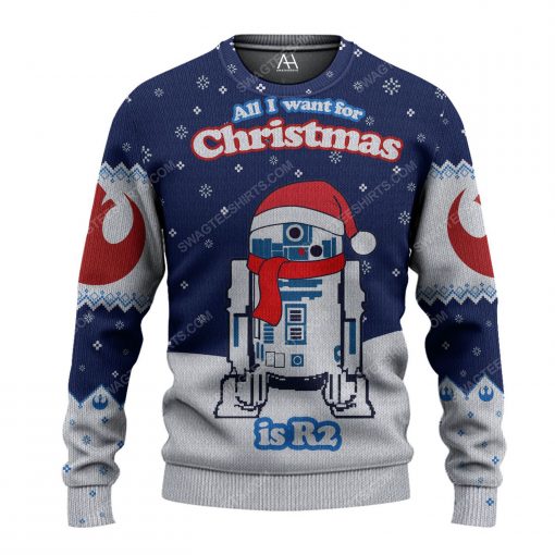 All i want for christmas is r2d2 ugly christmas sweater 1