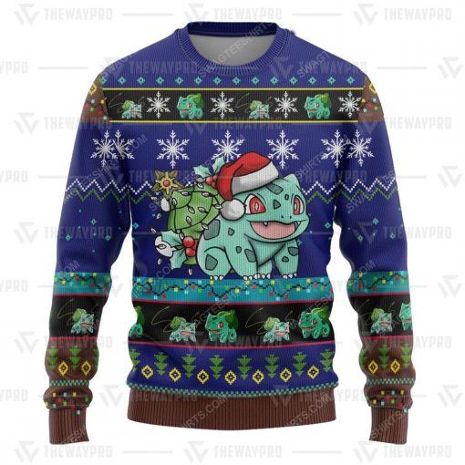 Anime pokemon bulbasaur ugly christmas sweater