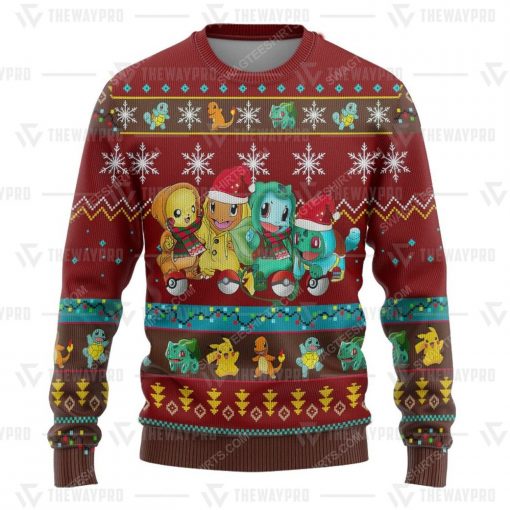 Anime pokemon characters ugly christmas sweater