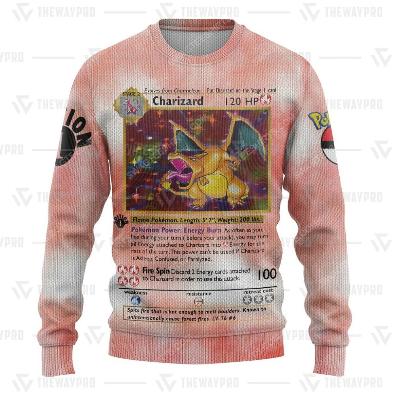 Anime pokemon charizard ugly christmas sweater