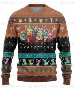 Anime pokemon evolution ugly christmas sweater