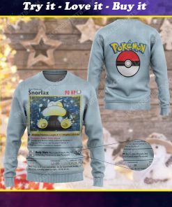 Anime pokemon snorlax imitation knitted ugly christmas sweater