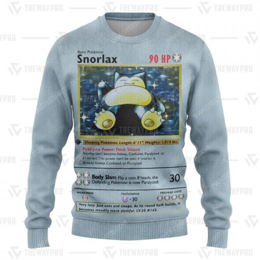 Anime pokemon snorlax imitation knitted ugly christmas sweater