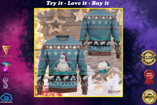 Anime pokemon snorlax ugly christmas sweater