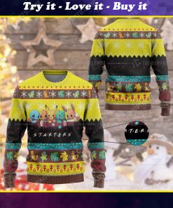Anime pokemon starters ugly christmas sweater