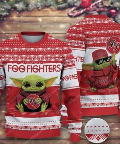 Baby yoda hug foo fighters ugly christmas sweater