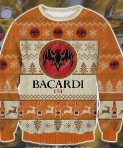Bacardi rum all over print ugly christmas sweater