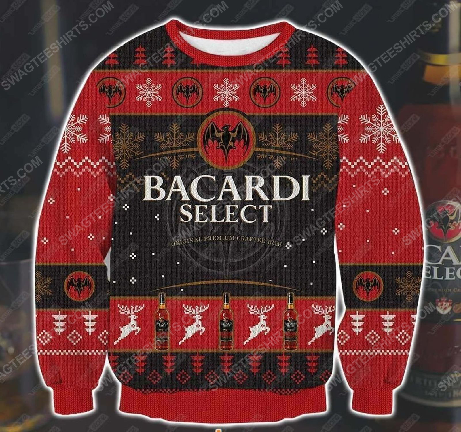 Bacardi select dark rum ugly christmas sweater - Copy (2)