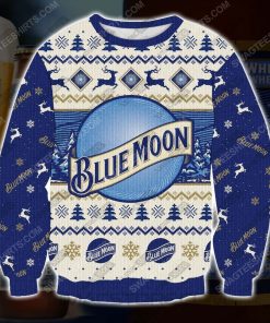 Blue moon beer ugly christmas sweater