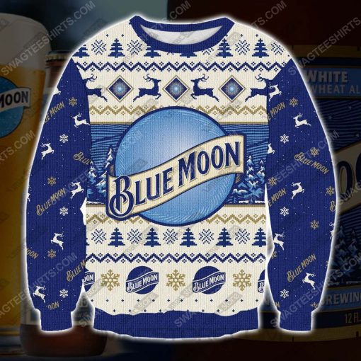 Blue moon beer ugly christmas sweater