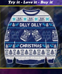 Bud light dilly dilly christmas ugly christmas sweater 1