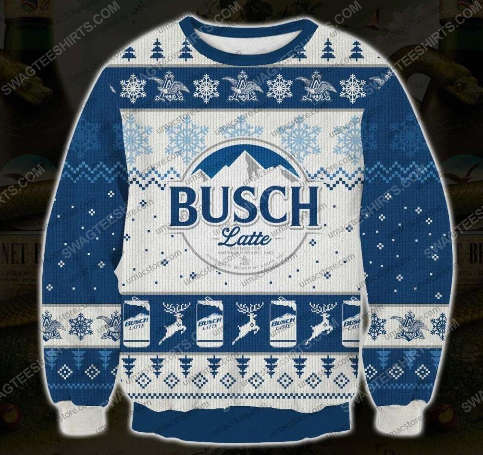 Busch latte beer all over print ugly christmas sweater - Copy (2)
